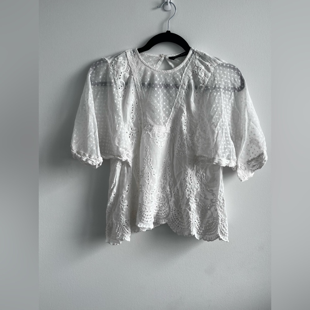 White lace blouse